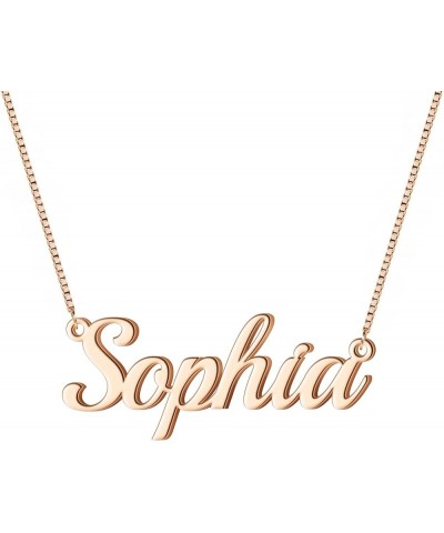 Name Necklace Personalized Custom Necklaces for Women Girls 925 Sterling Silver/18K Gold Plated Name Plate Necklaces Personal...