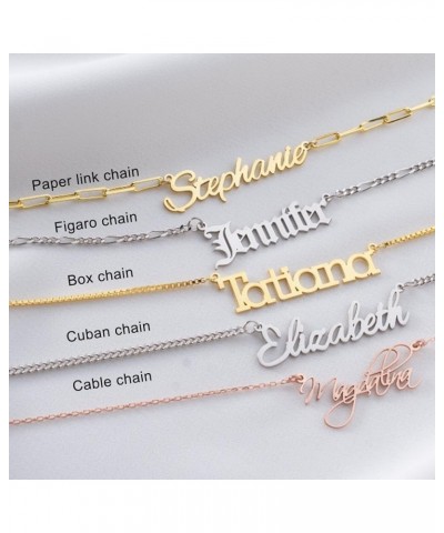 Name Necklace Personalized Custom Necklaces for Women Girls 925 Sterling Silver/18K Gold Plated Name Plate Necklaces Personal...