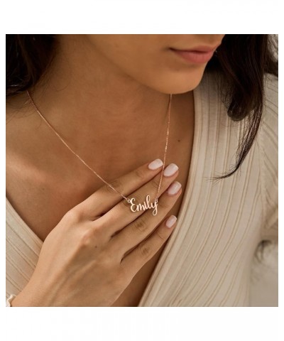 Name Necklace Personalized Custom Necklaces for Women Girls 925 Sterling Silver/18K Gold Plated Name Plate Necklaces Personal...