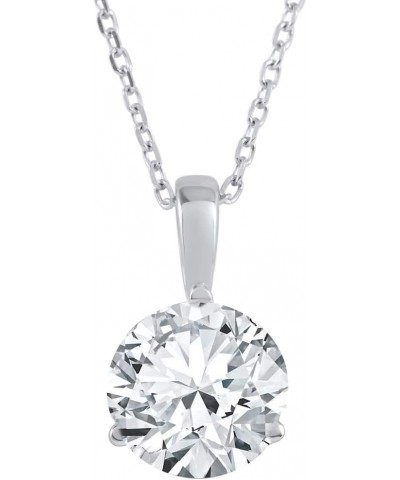 1 ct Solitaire Lab Grown Diamond Pendant available in 14K and Platinum White Gold $187.55 Necklaces