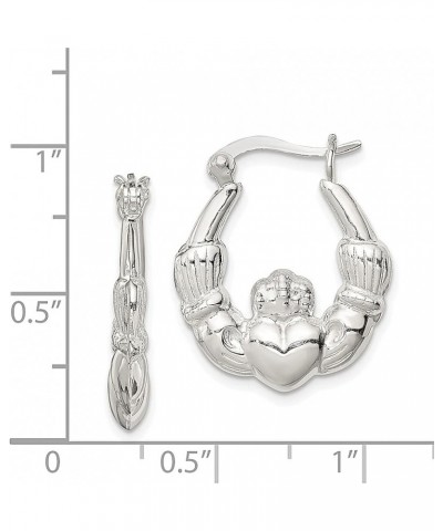 925 Sterling Silver Claddagh Round Hoop Earrings 925 Sterling Silver - 22mm - 0.87 inch $31.76 Earrings