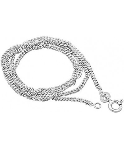 Jewellery 925 Sterling Silver Necklace - 2mm Diamond Cut Curb Chain | 16, 18, 20, 22, 24" Chain | For Layered Looks, Gifts or...