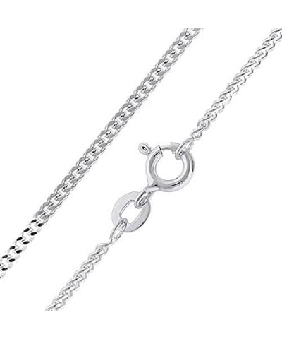 Jewellery 925 Sterling Silver Necklace - 2mm Diamond Cut Curb Chain | 16, 18, 20, 22, 24" Chain | For Layered Looks, Gifts or...