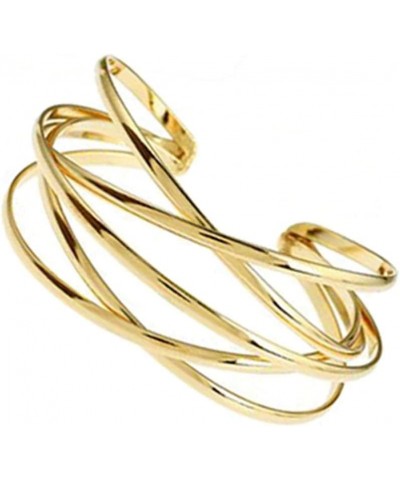 1-8 Pcs Cuff Bangle Bracelet for Women Open Wide Wire Bracelets Gold Wrist Cuff Wrap Bracelet E:DPC $11.75 Bracelets