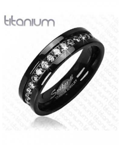 His and Hers 4 Piece Black Stainless Steel and Titanium Wedding Engagement Ring Band Set Size Women's 05 Men's 11 $20.39 Sets