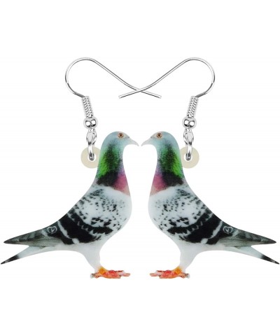 Acrylic Green Pigeon Dove Bird Earrings Bird Dangle Drop Jewelry For Women Girls Charm Gifts Green $7.27 Earrings