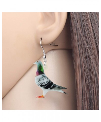 Acrylic Green Pigeon Dove Bird Earrings Bird Dangle Drop Jewelry For Women Girls Charm Gifts Green $7.27 Earrings