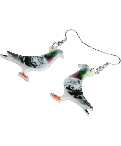 Acrylic Green Pigeon Dove Bird Earrings Bird Dangle Drop Jewelry For Women Girls Charm Gifts Green $7.27 Earrings