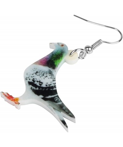 Acrylic Green Pigeon Dove Bird Earrings Bird Dangle Drop Jewelry For Women Girls Charm Gifts Green $7.27 Earrings