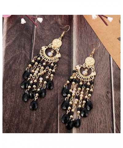 Earring Hoop Stud Drop & Dangle, Drop Earrings High-end Hollow Out Beads Bohemia Style Tassel Women Hook Earrings Dating Jewe...