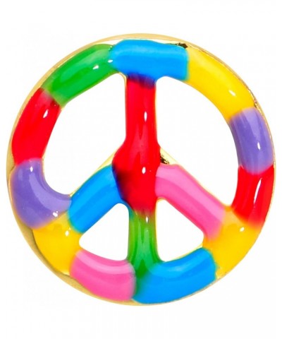 Anodized Steel L Shape Nose Ring Rainbow Peace Sign Nose Stud Body Piercing Jewelry 5/16 20 Gauge $7.66 Body Jewelry