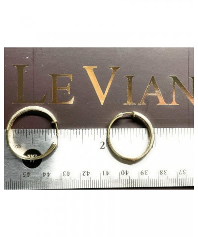 LeVian Hoops Earrings 5/8 ct Chocolate Diamonds 14k Yellow Honey Gold 1" drop/diameter $301.50 Earrings