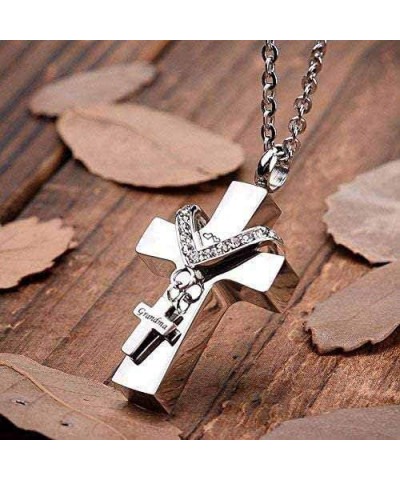 Cross Urn Necklaces for Ashes Grandma Cremation Keepsake Memorial Pendant Necklace April $9.53 Necklaces