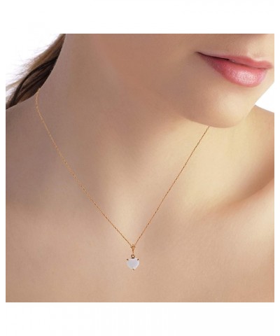 14k Rose Gold Heart-shaped Natural Opal Pendant Necklace 18.0 Inches $93.12 Necklaces