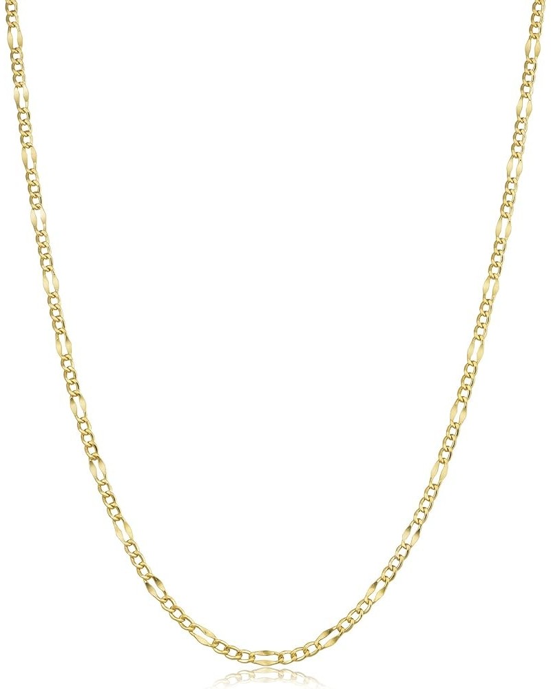 Real 10k Yellow Gold 2.3 mm Figaro Link Chain Necklace (16, 18, 20, 22, 24 or 30 inch) 18 Inches $43.26 Necklaces