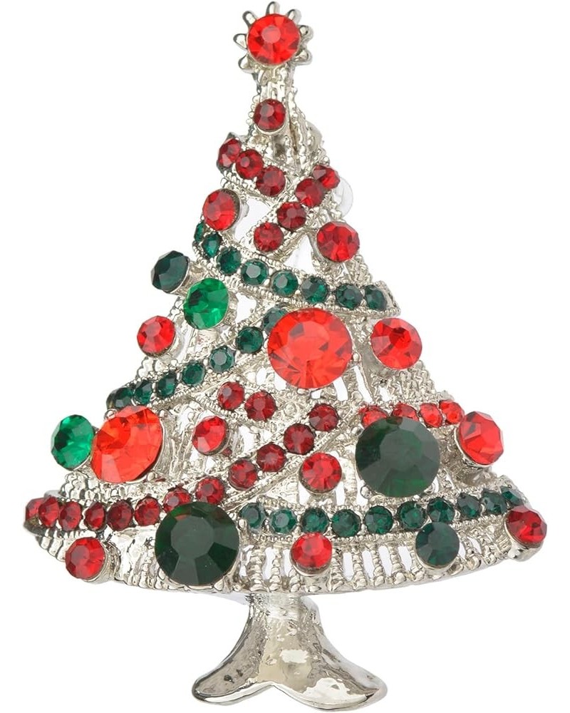 Christmas Tree Brooch Pin for Women Girls Crystal Rhinestone Brooches and Pins Glitter Enamel Vintage Christmas Brooch Pins F...