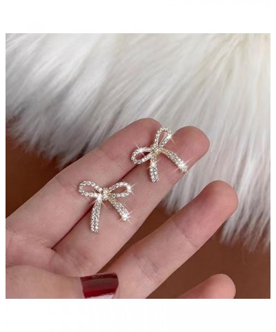 Pearl Bow Earrings Pearl Earrings for Women Rhinestone Bow Earrings for Teen Girls Trendy Stuff Valentines Day Gifts for Girl...