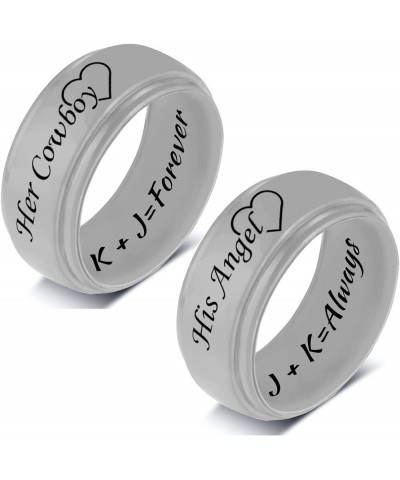 SHNIAN Silicone Rings His and Hers Sun and Moon Matching Rings Couples Rings Comfortable Fit Custom Engraved Wedding Engageme...