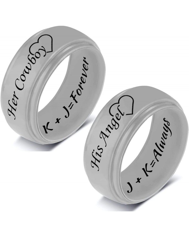 SHNIAN Silicone Rings His and Hers Sun and Moon Matching Rings Couples Rings Comfortable Fit Custom Engraved Wedding Engageme...