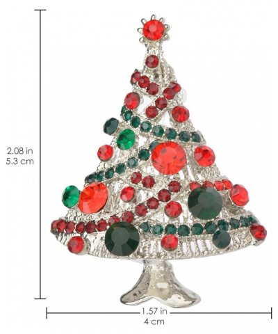 Christmas Tree Brooch Pin for Women Girls Crystal Rhinestone Brooches and Pins Glitter Enamel Vintage Christmas Brooch Pins F...