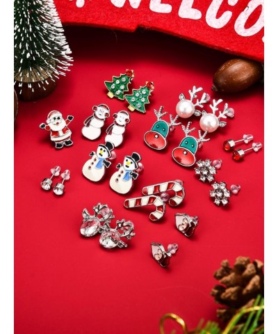 12 Pairs Christmas Stud Earring Drop Dangle Earrings Set $7.37 Earrings