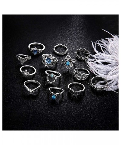 Engagement Love Rings Wedding Bands 13Pcs Boho Hollow Stacking Ring Set Knuckle Midi Tip Finger Party Women Jewelry for Women...