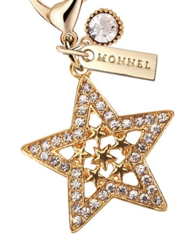 MC394 Crystal Little Star Lobster Clasp Charm for Women Girls with Velvet Bag (Gold,1 Piece) $8.09 Bracelets