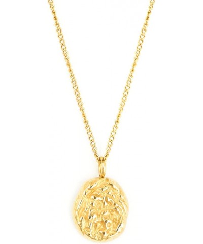 Gold Plated Chain Necklace Gold Dainty Choker Layered Necklace Jewelry 16IN Tinfoil oval pendant $8.99 Necklaces