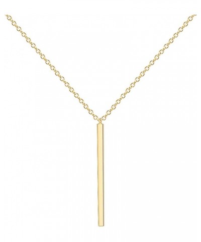 Ava Riley Minimalist Necklace Dainty Karma Chokers Necklace 14K Real Gold Plated Chain for Women G Lariat Bar Choker $9.89 Ne...