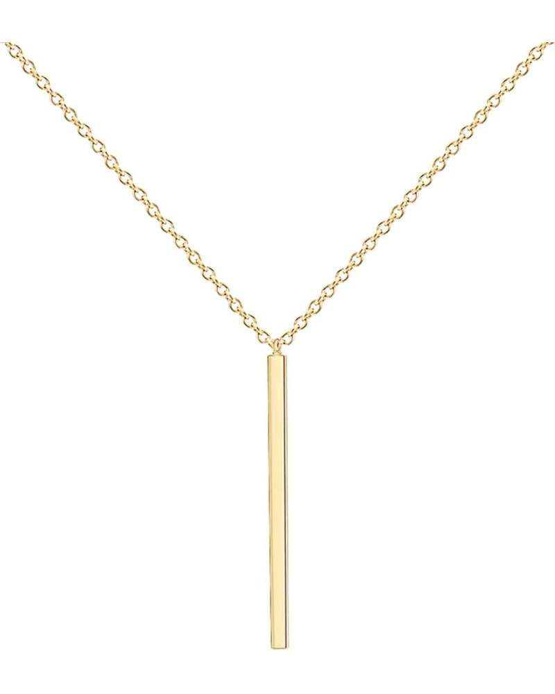 Ava Riley Minimalist Necklace Dainty Karma Chokers Necklace 14K Real Gold Plated Chain for Women G Lariat Bar Choker $9.89 Ne...