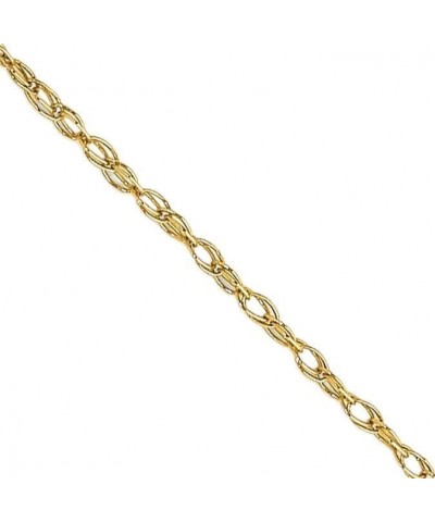 Solid 10k Yellow Gold 0.5mm Carded Cable Rope Chain - 16" 18" 20" 22" 24 24.0 Inches $23.32 Necklaces