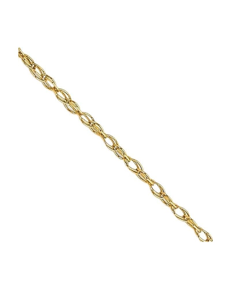 Solid 10k Yellow Gold 0.5mm Carded Cable Rope Chain - 16" 18" 20" 22" 24 24.0 Inches $23.32 Necklaces