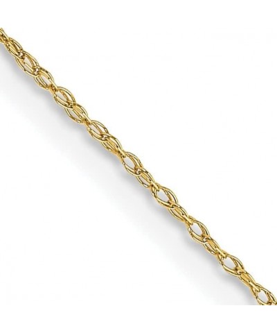 Solid 10k Yellow Gold 0.5mm Carded Cable Rope Chain - 16" 18" 20" 22" 24 24.0 Inches $23.32 Necklaces