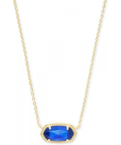 Elisa Pendant Necklace for Women, Fashion Jewelry, 14k Gold-Plated GOLD - COBALT CATS EYE $30.10 Necklaces