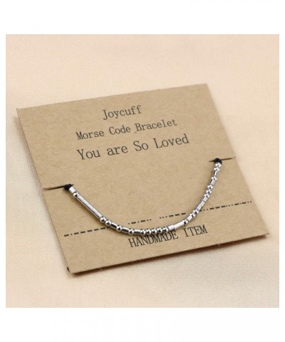 Morse Code Bracelets for Women Unique Funny Gifts for Women Her Handmade Silk Wrap Jewelry You are so loved $10.58 Bracelets