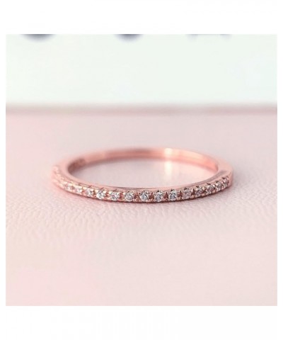 1.5mm Moissanite Wedding Bands for Women, Moissanite Rings for Women, Eternity Bands for Women Rose Gold $13.64 Rings