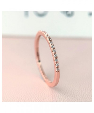 1.5mm Moissanite Wedding Bands for Women, Moissanite Rings for Women, Eternity Bands for Women Rose Gold $13.64 Rings