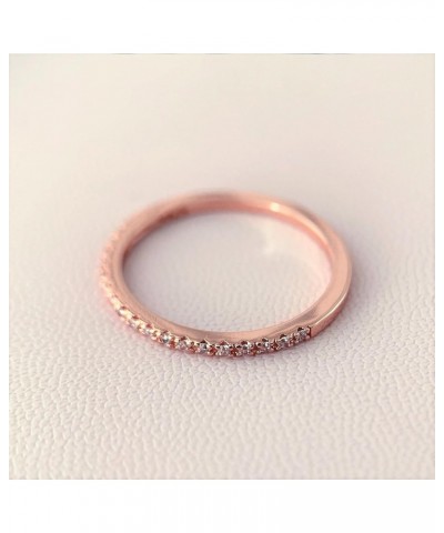 1.5mm Moissanite Wedding Bands for Women, Moissanite Rings for Women, Eternity Bands for Women Rose Gold $13.64 Rings