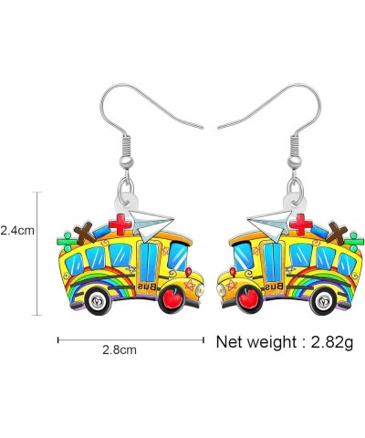 Fun Teacher Earrings Back to School Dangle Science Book Apple Jewelry for Women Girls Kids Crayon Pencil Charms School Bus B ...