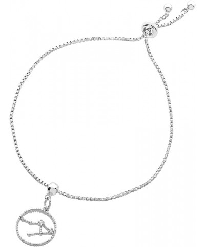 Zodiac Charm Adjustable Bracelet Libra Silver $8.99 Bracelets