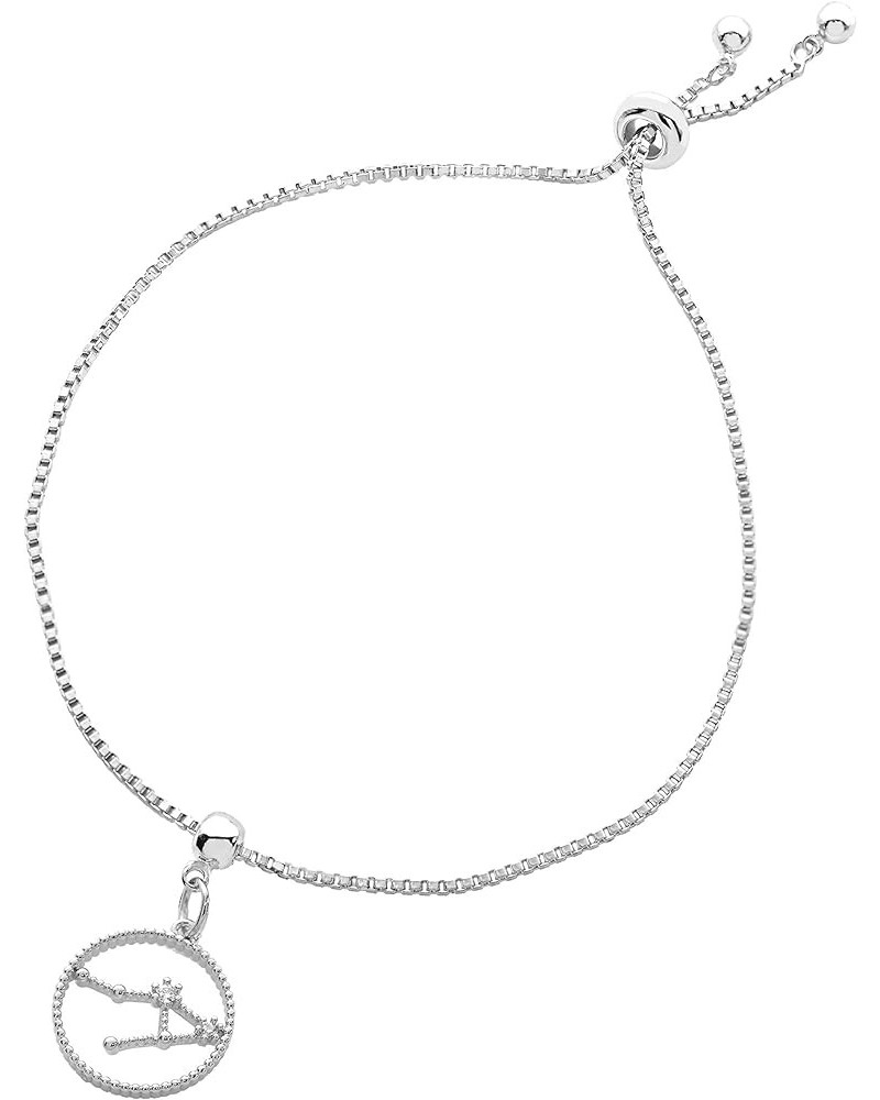 Zodiac Charm Adjustable Bracelet Libra Silver $8.99 Bracelets