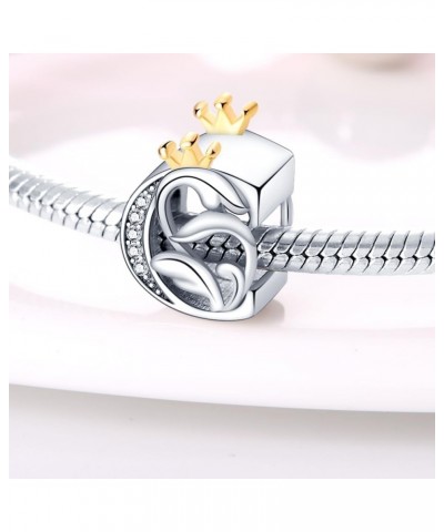 Complete A~Z Alphabet Charms 925 sterling silver Charms for Bracelets and Necklace Women Girls Jewelry Gift C $10.79 Bracelets