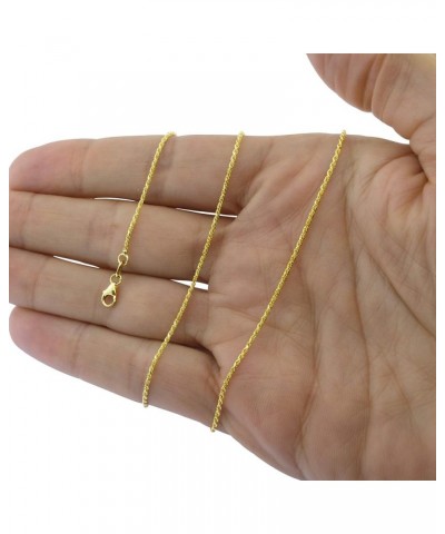 10k Yellow Gold 1.5mm Solid Rope Chain Diamond Cut Bracelet or Anklet, Womens Jewelry Lobster Clasp 7" 7.5" 8" 8.5" 9 Yellow ...