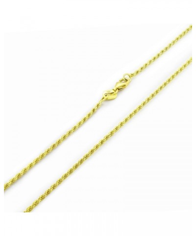 10k Yellow Gold 1.5mm Solid Rope Chain Diamond Cut Bracelet or Anklet, Womens Jewelry Lobster Clasp 7" 7.5" 8" 8.5" 9 Yellow ...