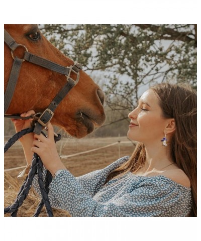 Rhinestone Western Boots Earrings Cowgirl Cowboy Enamel Hat Bohemian Rodeo Boot Drop Dangle Earrings for Women Girls Silver B...