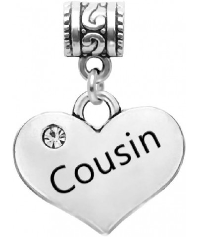 Dangle Cousin Heart Charm Cousin $8.25 Bracelets