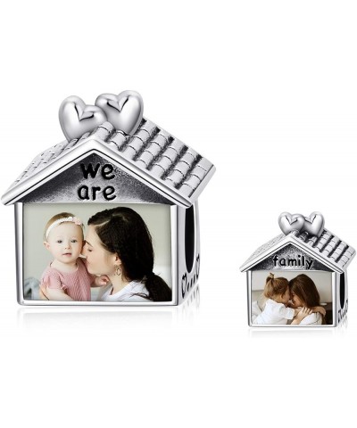 Personalized Photo Charm for Bracelet, Customize Picture Charm Hold 2 Pictures Sterling Silver Gift for Women Girls F-family ...