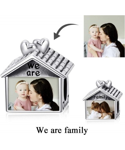 Personalized Photo Charm for Bracelet, Customize Picture Charm Hold 2 Pictures Sterling Silver Gift for Women Girls F-family ...