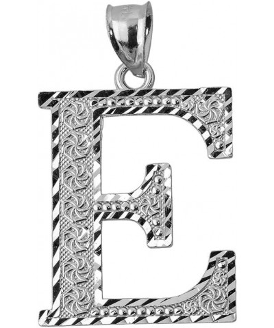 Personalized 925 Sterling Silver Initial Letters A-Z Charm Pendant 0.7 Inches E $12.74 Pendants