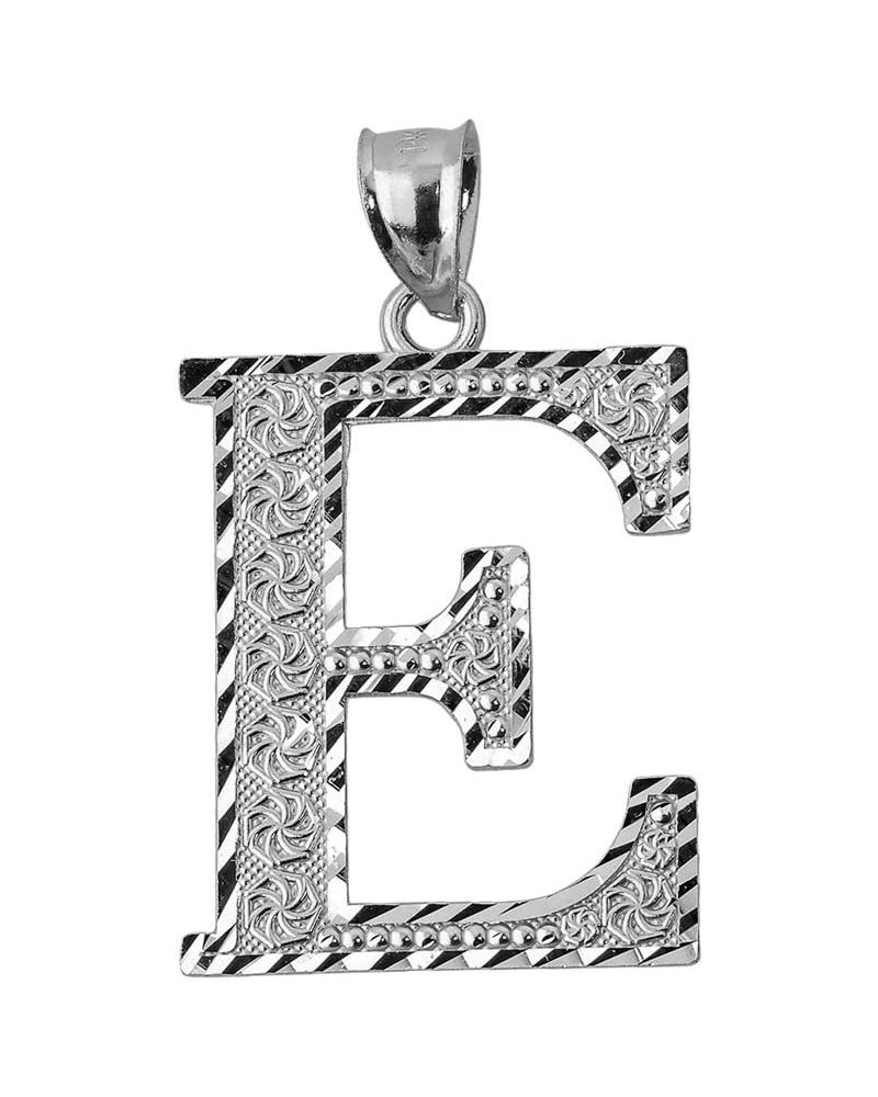 Personalized 925 Sterling Silver Initial Letters A-Z Charm Pendant 0.7 Inches E $12.74 Pendants